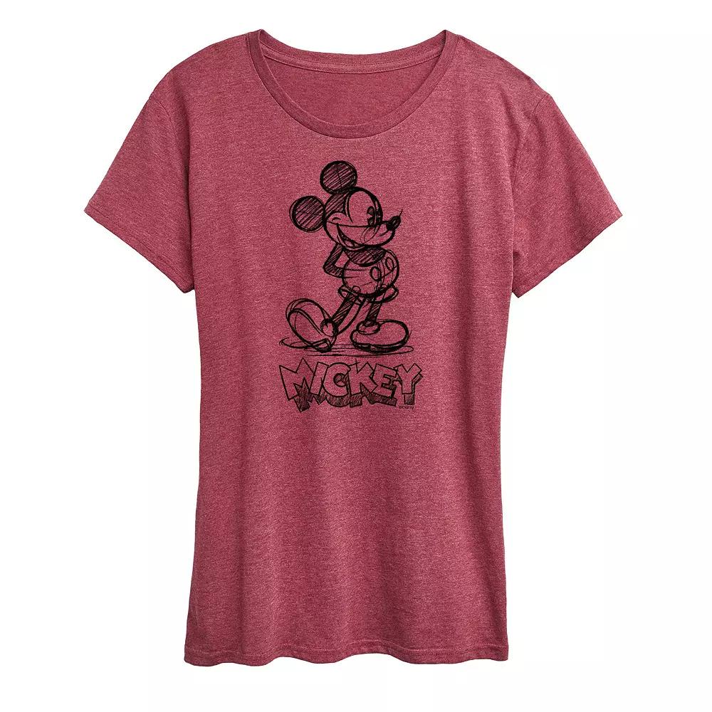Disney's Mickey Mouse Women's Sketch Graphic Tee, Girl's,  Product Image