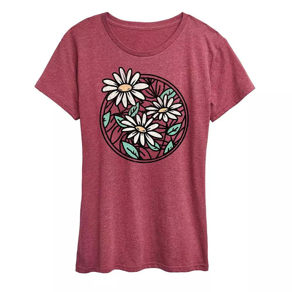 Plus Wildflower Circle Graphic Tee, Women's,  Product Image