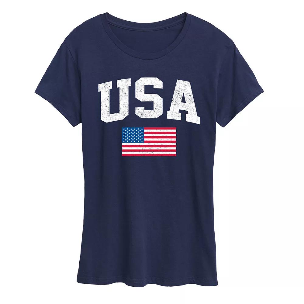 Women's USA Flag Graphic Tee,  Product Image