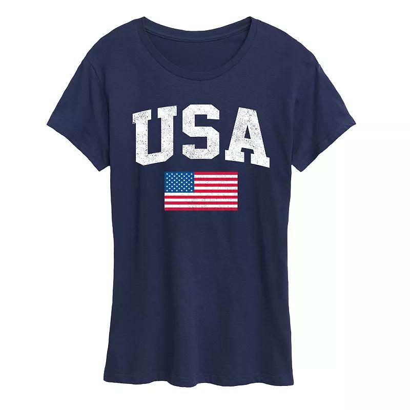Women's USA Flag Graphic Tee,  Product Image