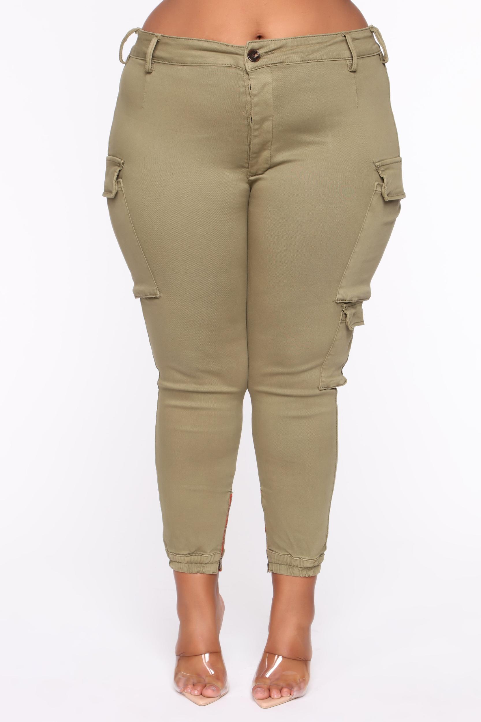 Kalley Cargo Pants - Olive Product Image