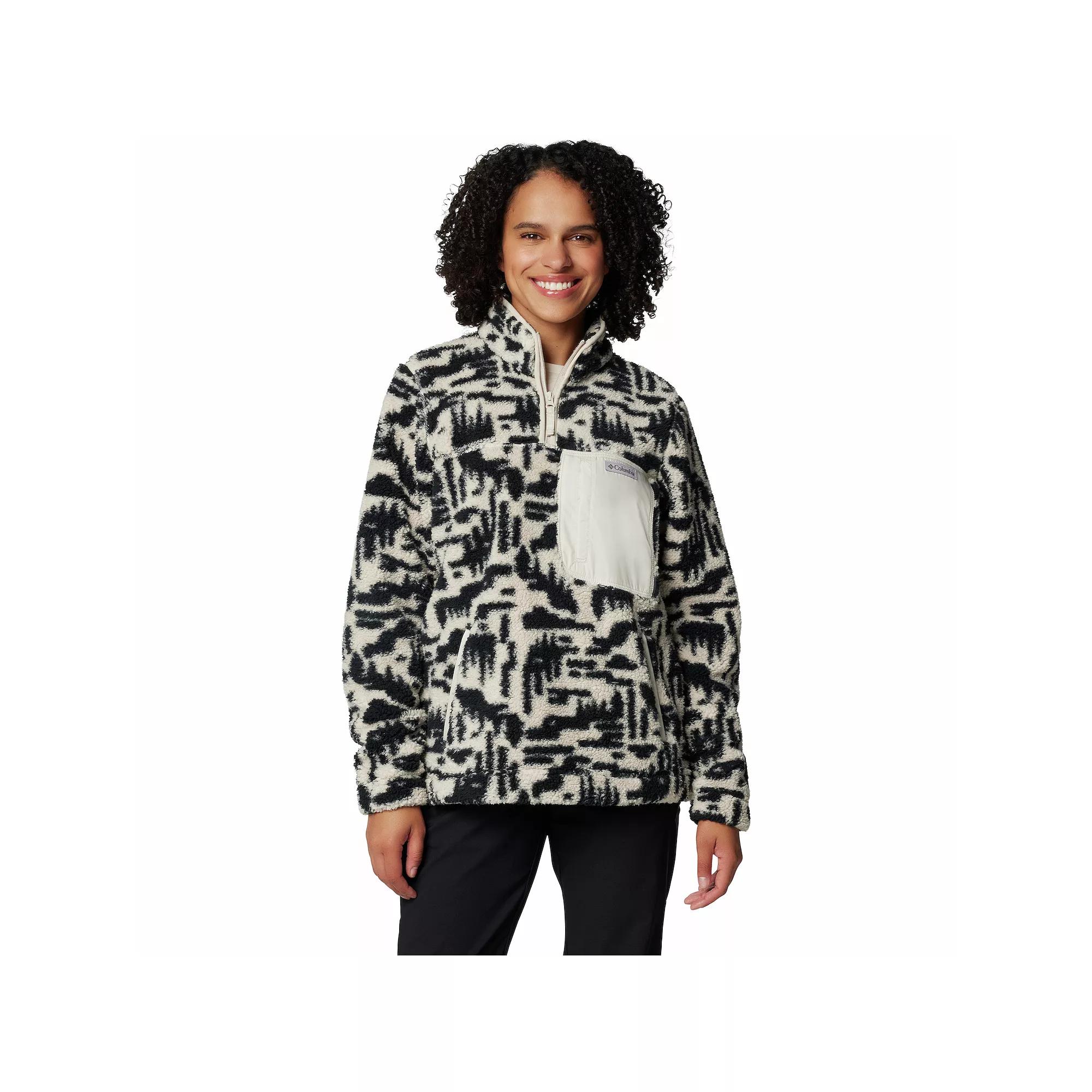 Women's Columbia West Bend II 1/4 Zip Pullover, Size: Large, Black Madras Product Image