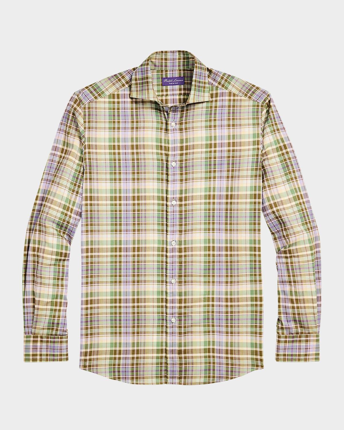 Mens Plaid Twill Shirt - Product Image