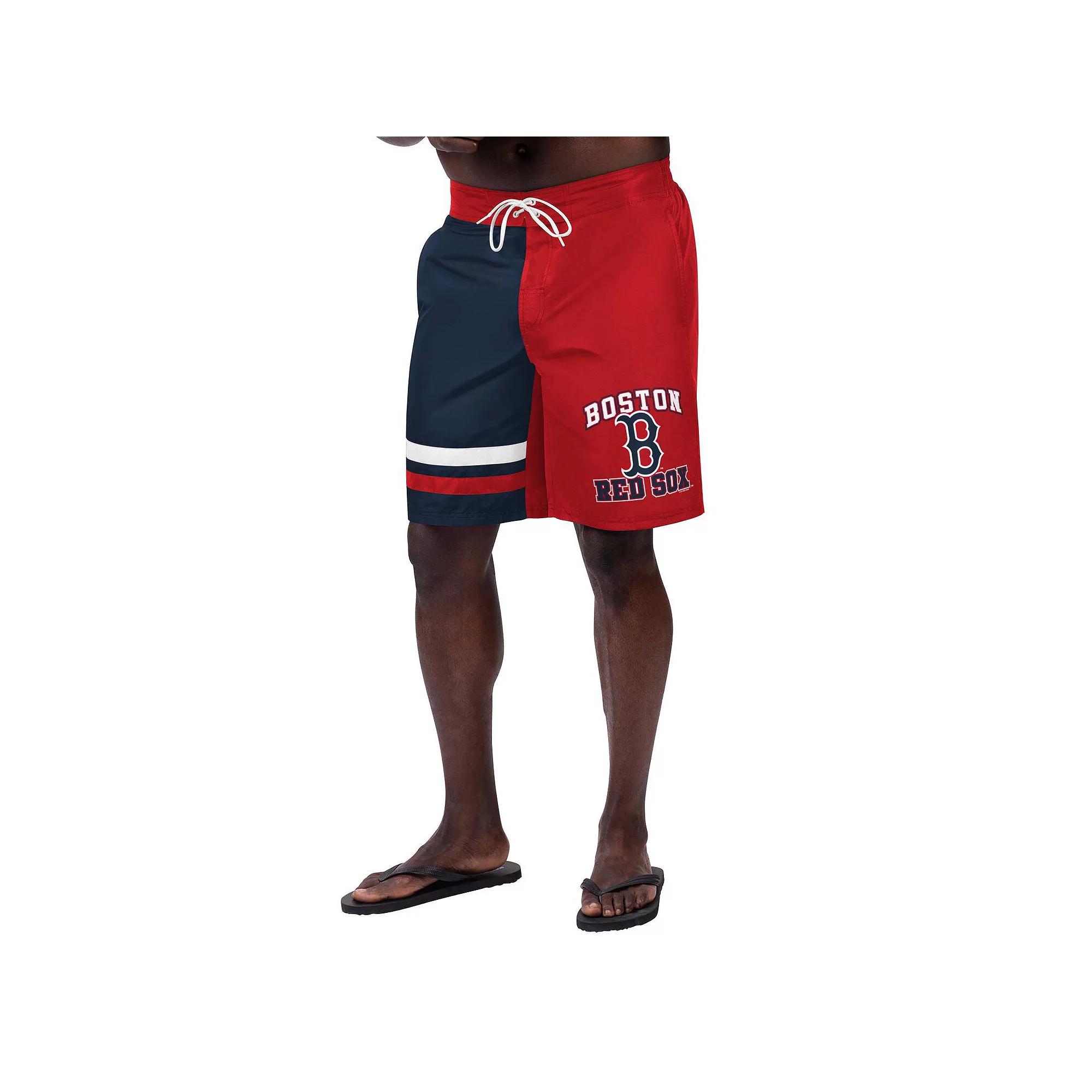 Men's G-III Sports by Carl Banks Red Boston Red Sox Anchor Swim Trunks, Size: Small Product Image