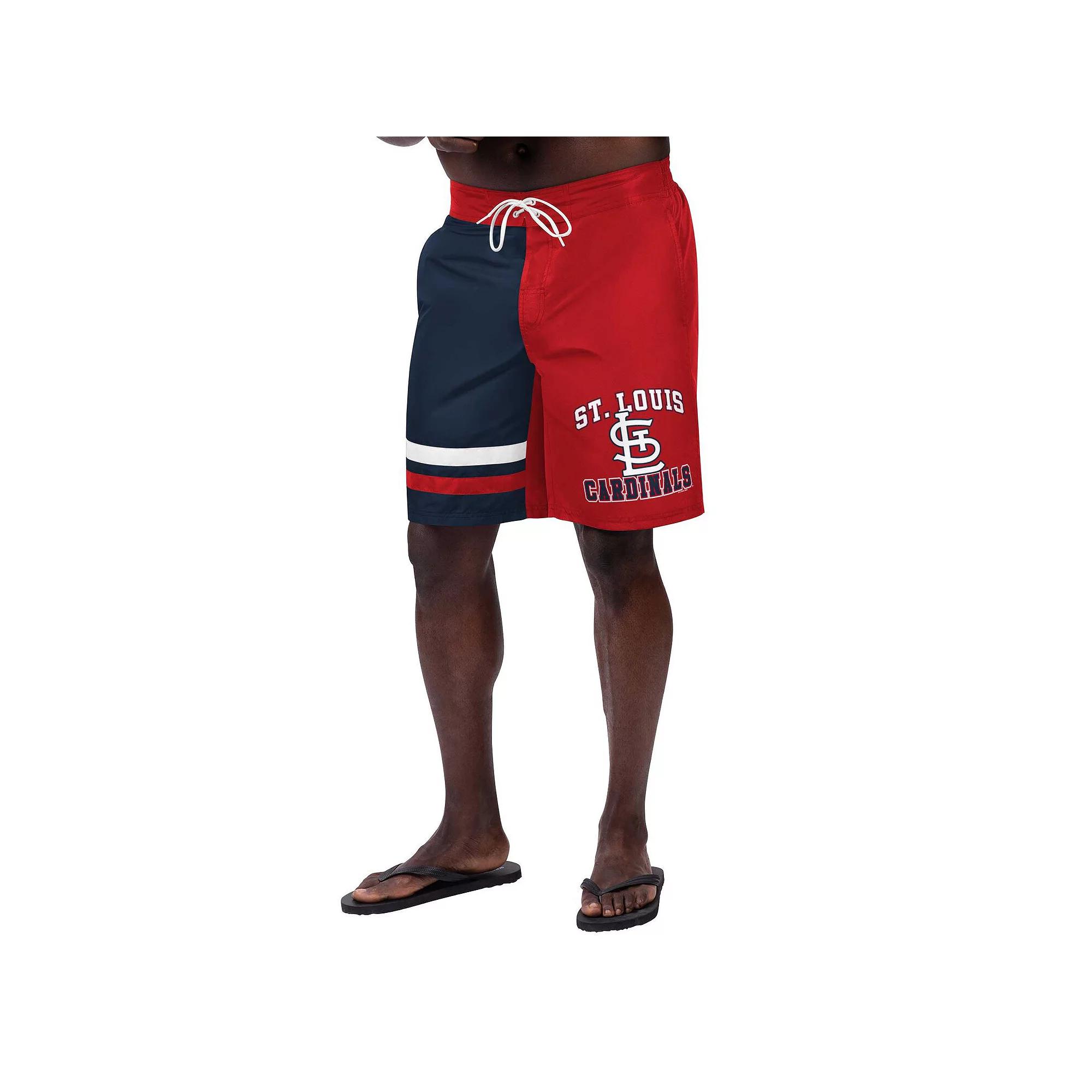 Men's G-III Sports by Carl Banks Red St. Louis Cardinals Anchor Swim Trunks,  Product Image