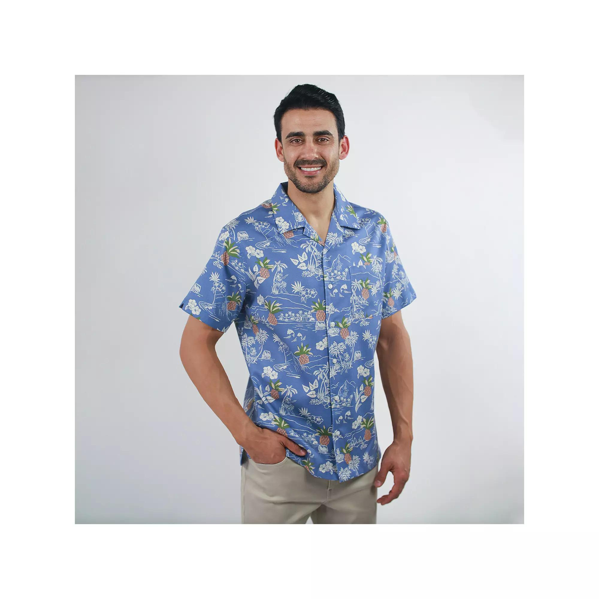 Men's JACHS NY Short Sleeve Linen Camp Shirt,  Product Image