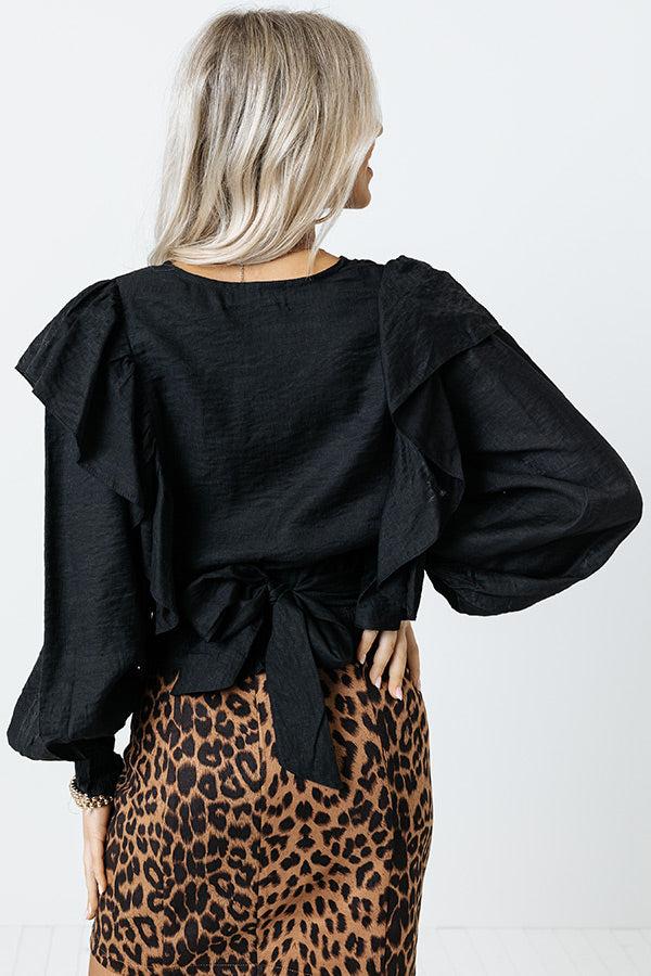 Novel Romance Top In Black Product Image