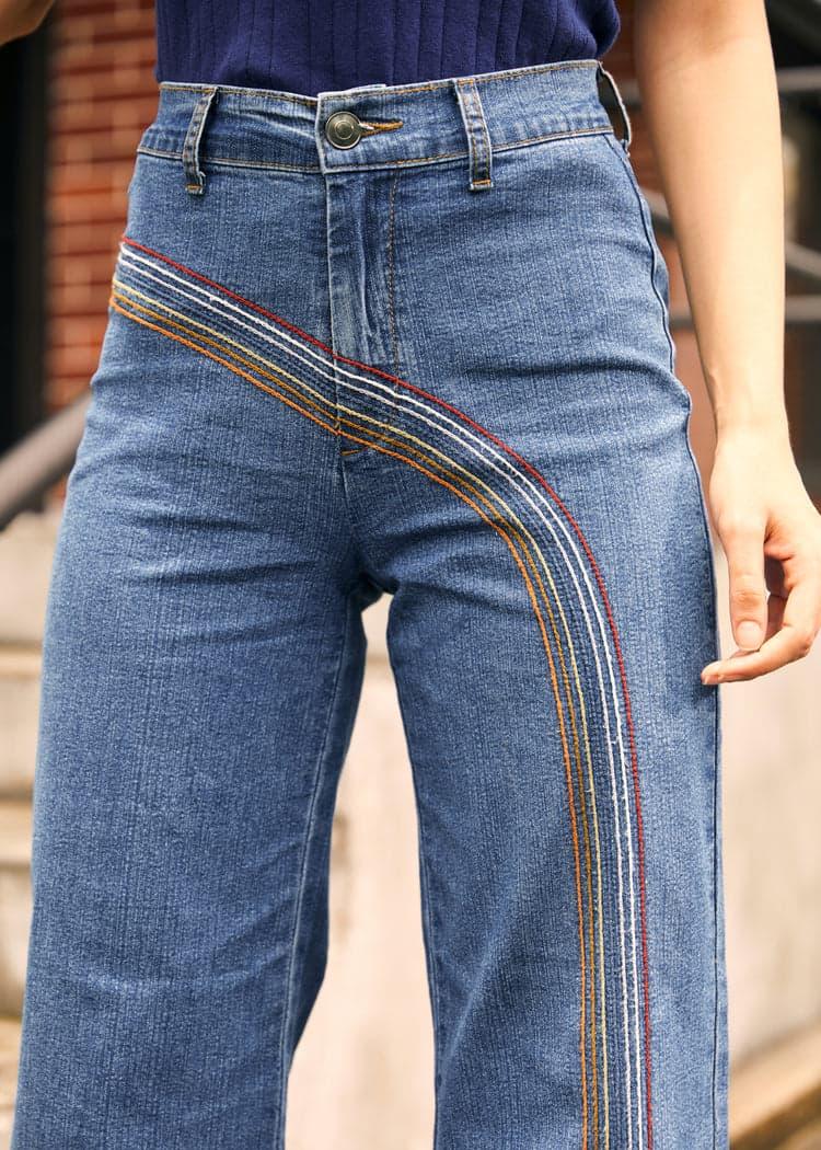 Rainbow With Me Wide-Leg Jeans Product Image