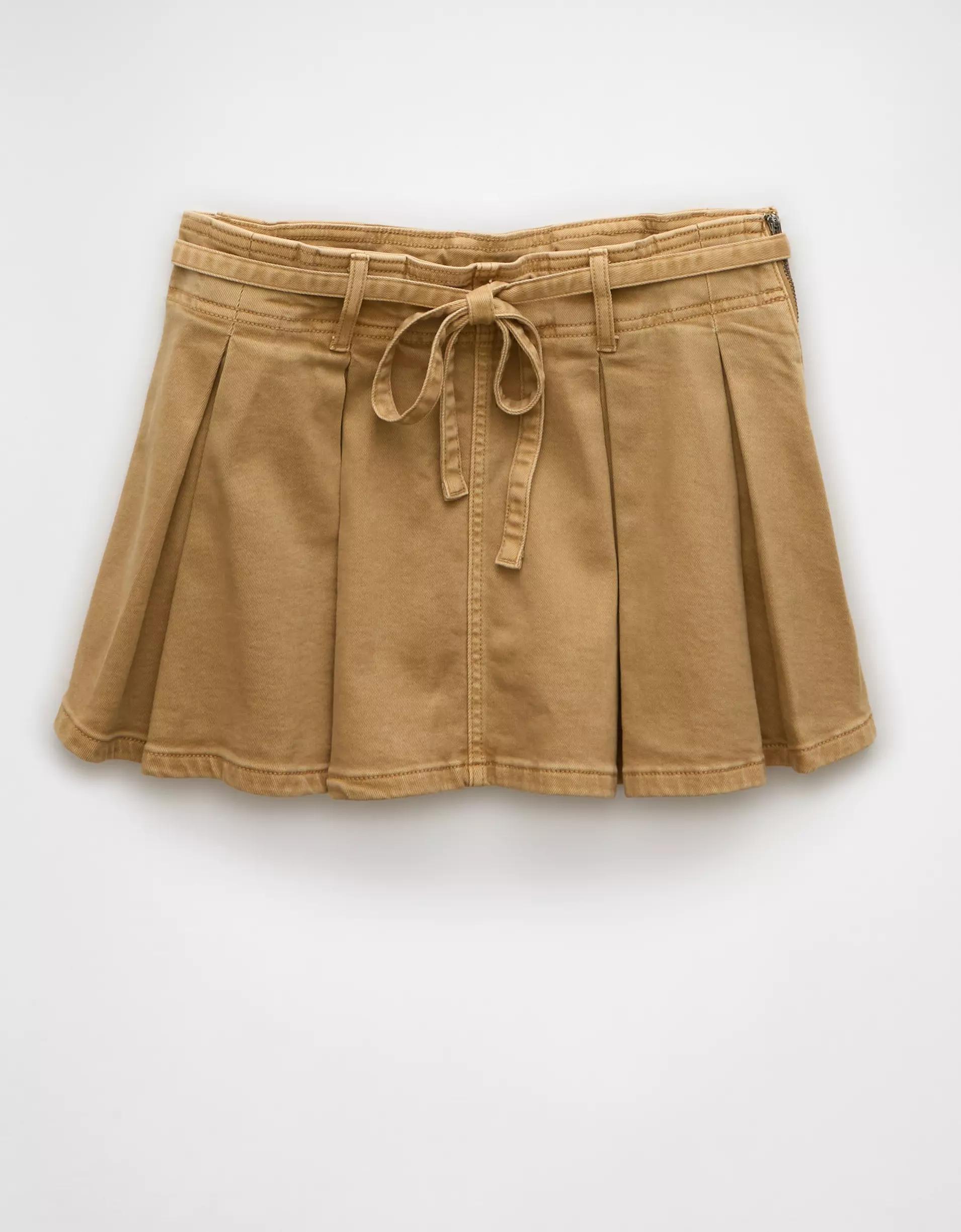 AE Stretch Mid-Rise Pleated Mini Skort Product Image