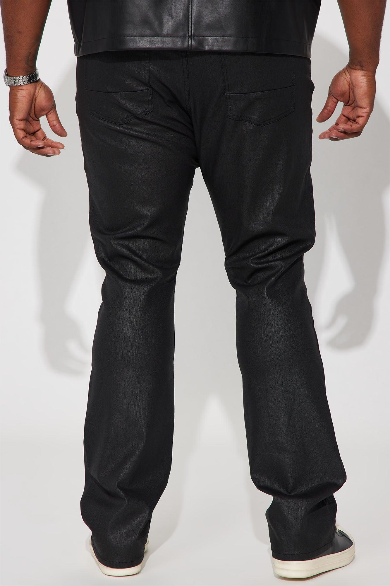 As I Do Waxed Stacked Skinny Flare Jeans - Black Product Image