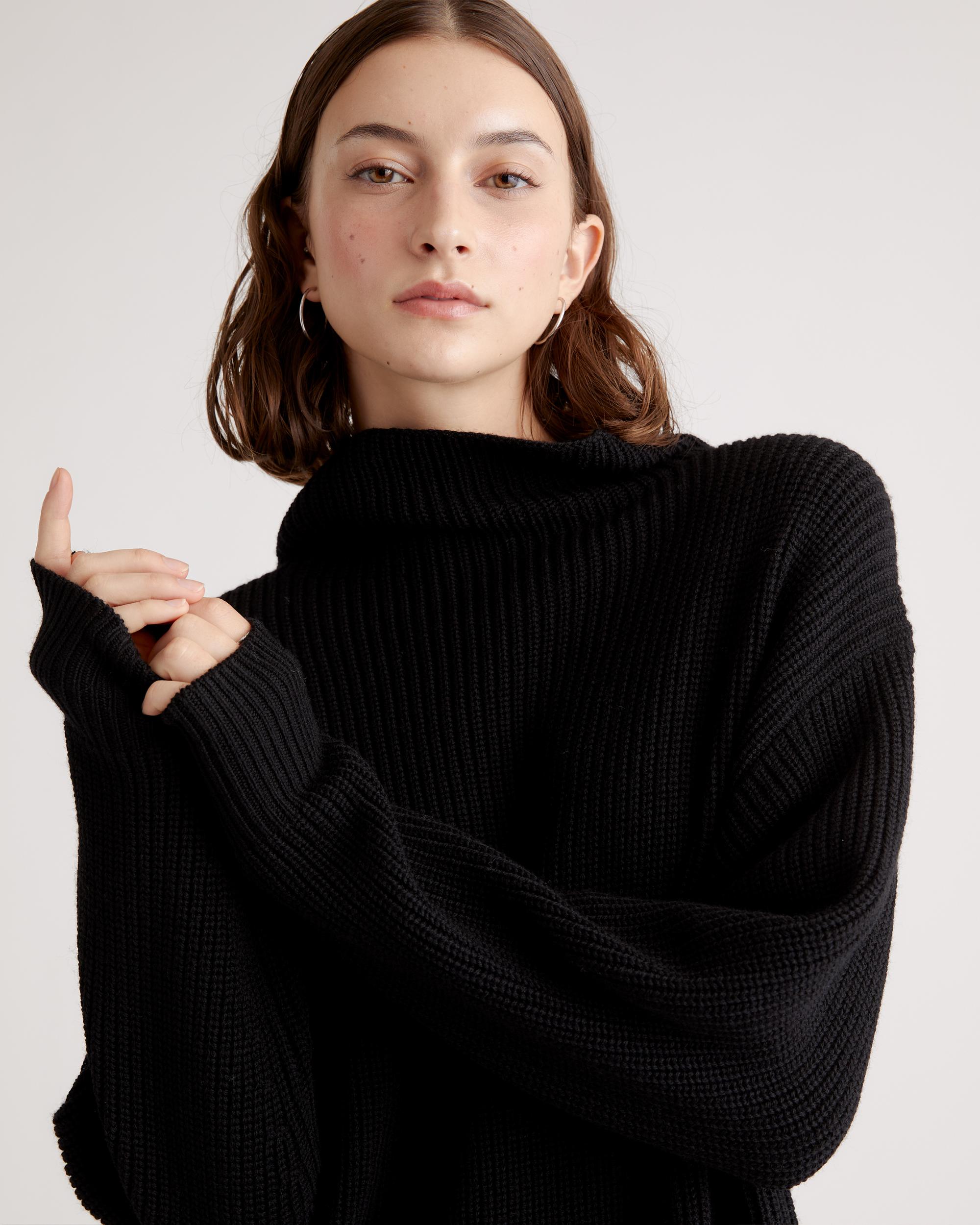 Quince | Women's Australian Merino Wool Relaxed Turtleneck Sweater Dress Product Image