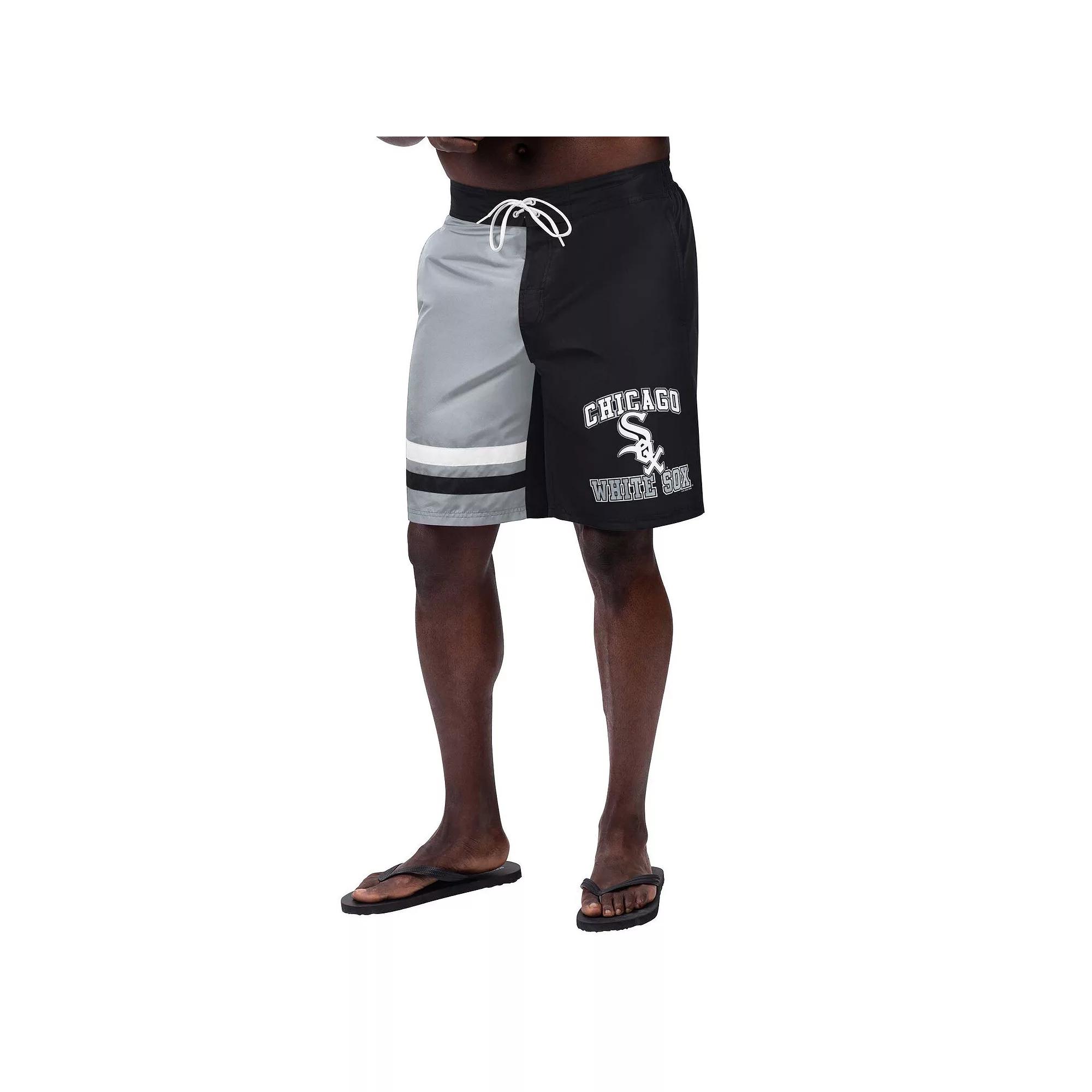 Men's G-III Sports by Carl Banks Black Chicago White Sox Anchor Swim Trunks,  Product Image