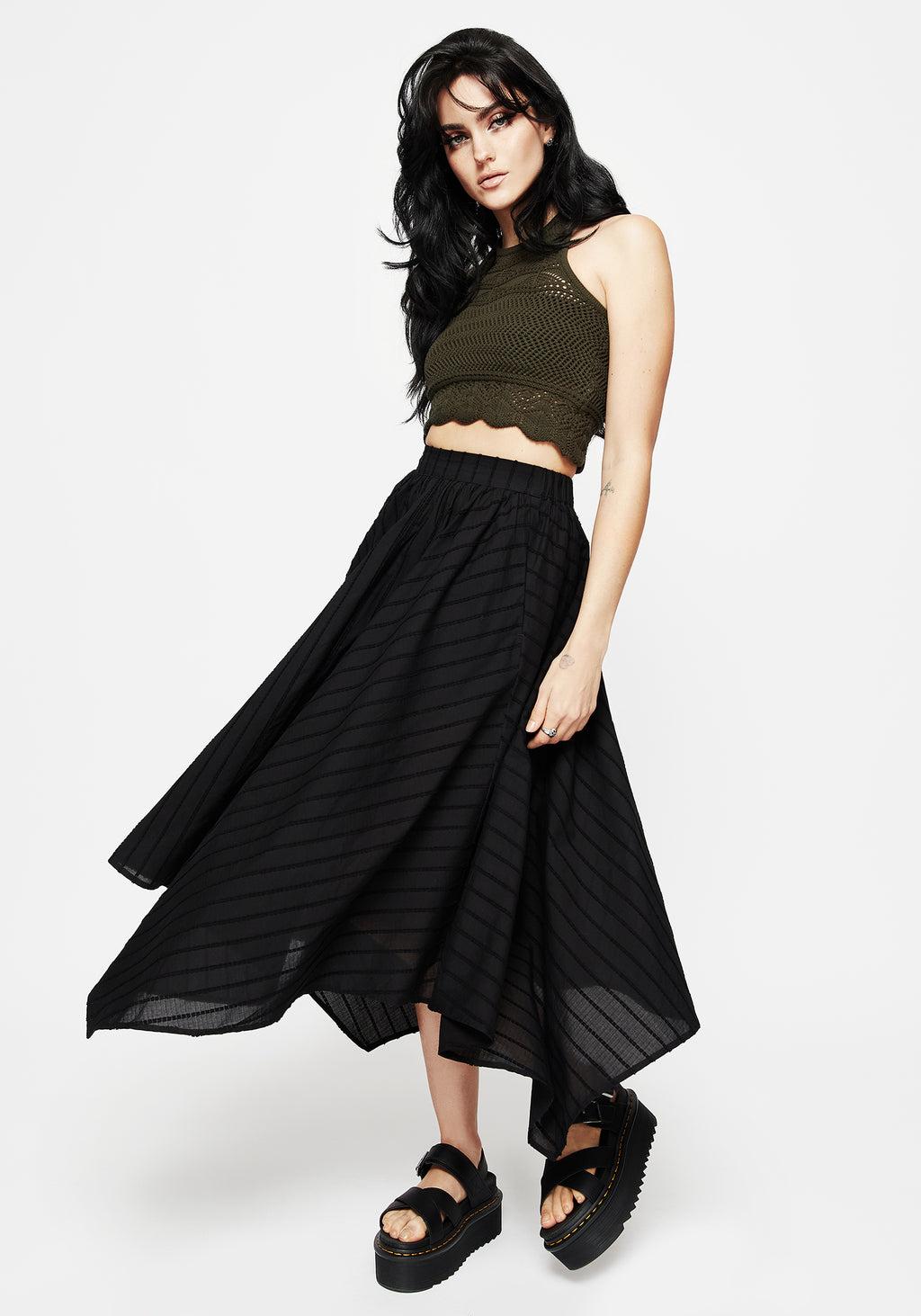 Blythe Handkerchief Hem Midaxi Skirt Product Image