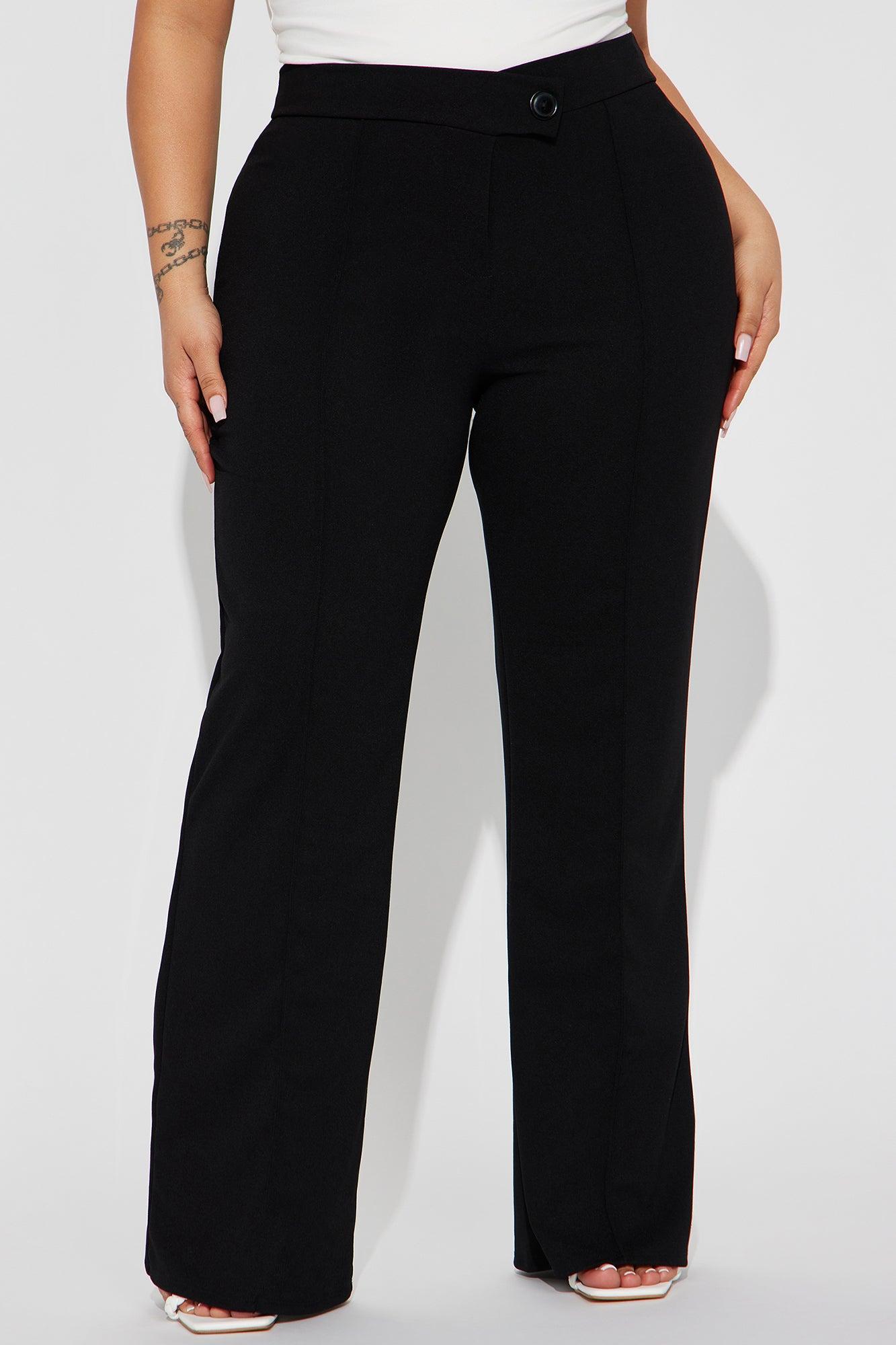 Petite Call It Even Wide Leg Dress Pants - Black Product Image
