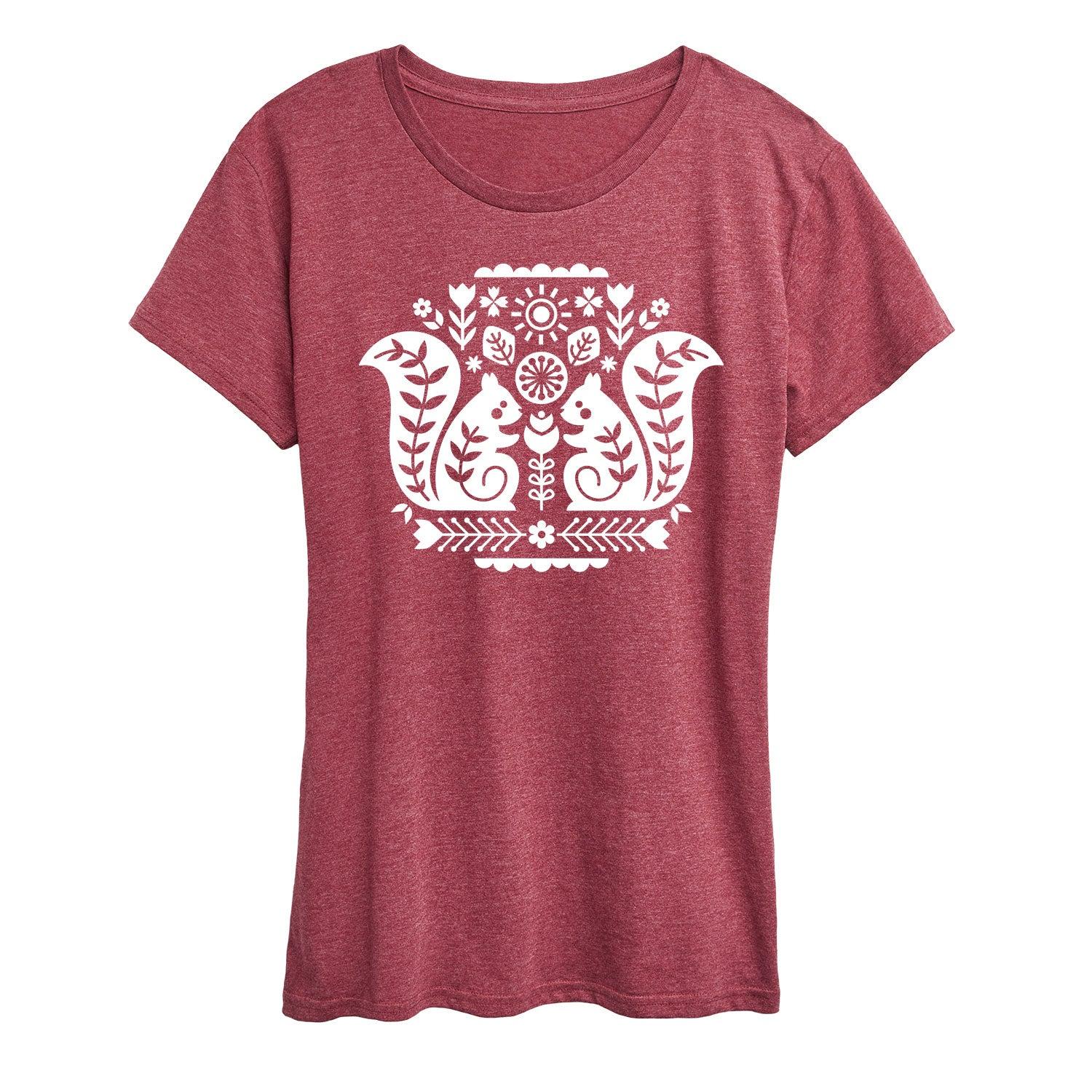 Plus Scandinavian Squirrels Graphic Tee, Women's,  Product Image