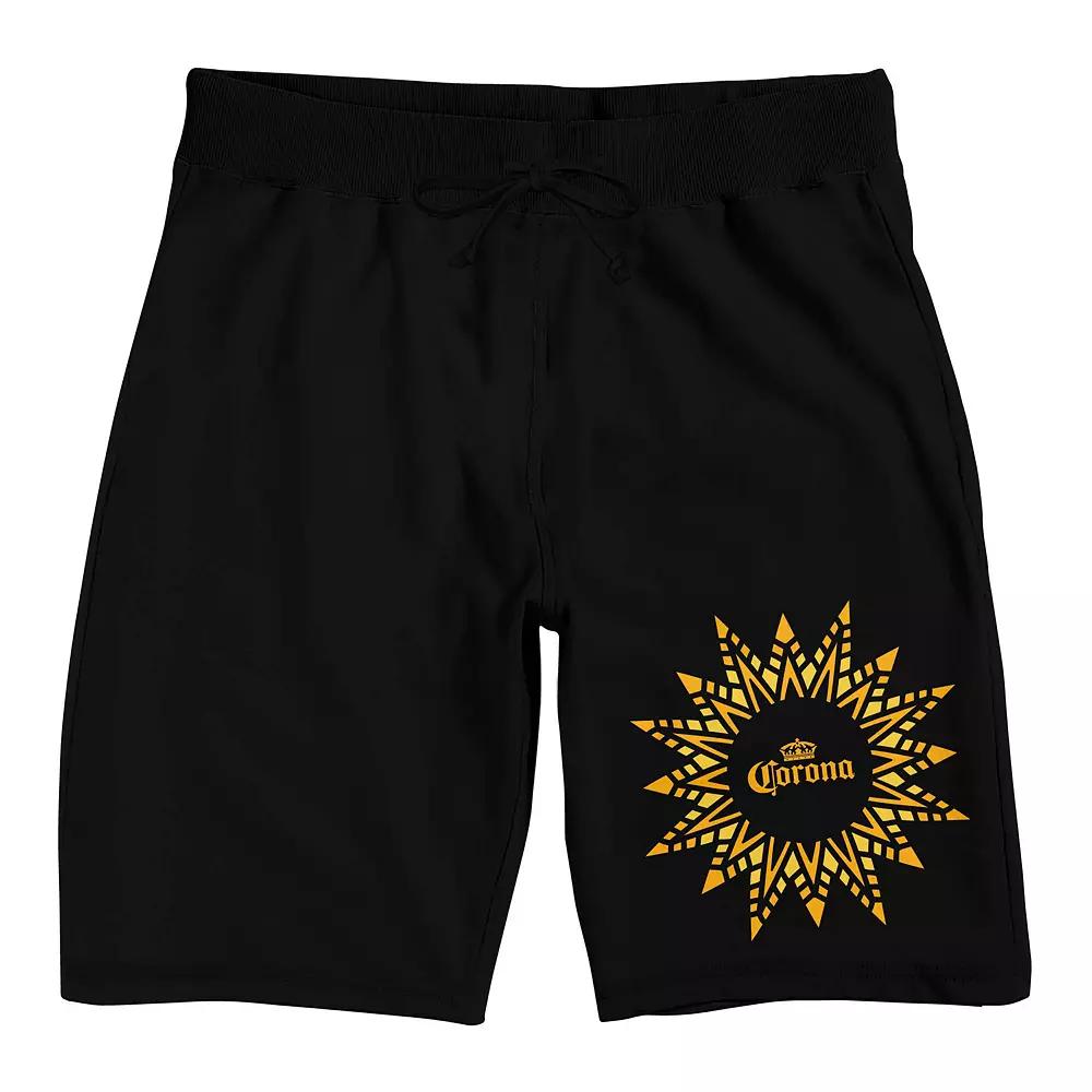 Men's Corona Sun Frame Logo Pajama Shorts, Size: Small, Black Product Image
