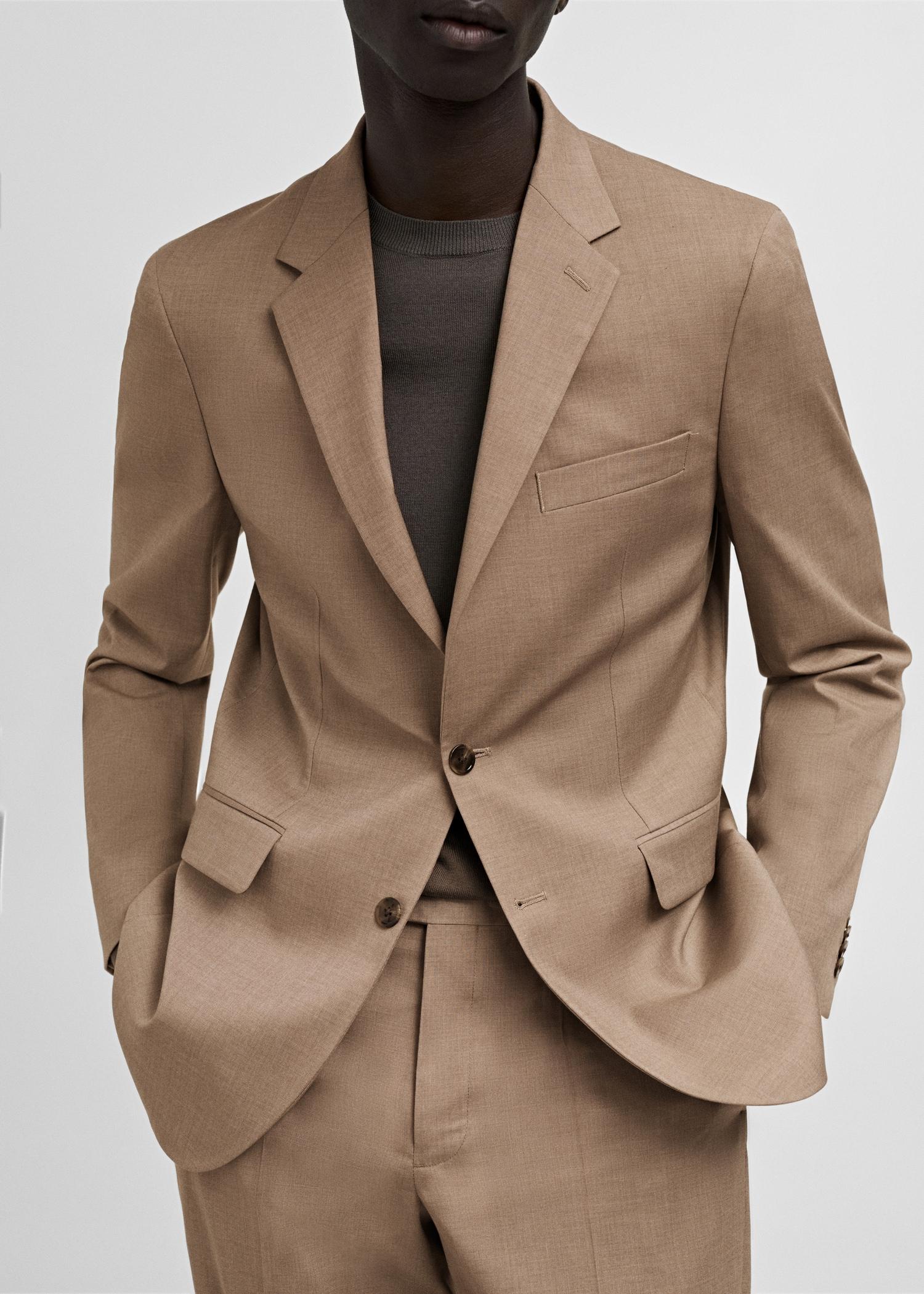 Milan slim-fit suit blazer - Men | MANGO USA Product Image