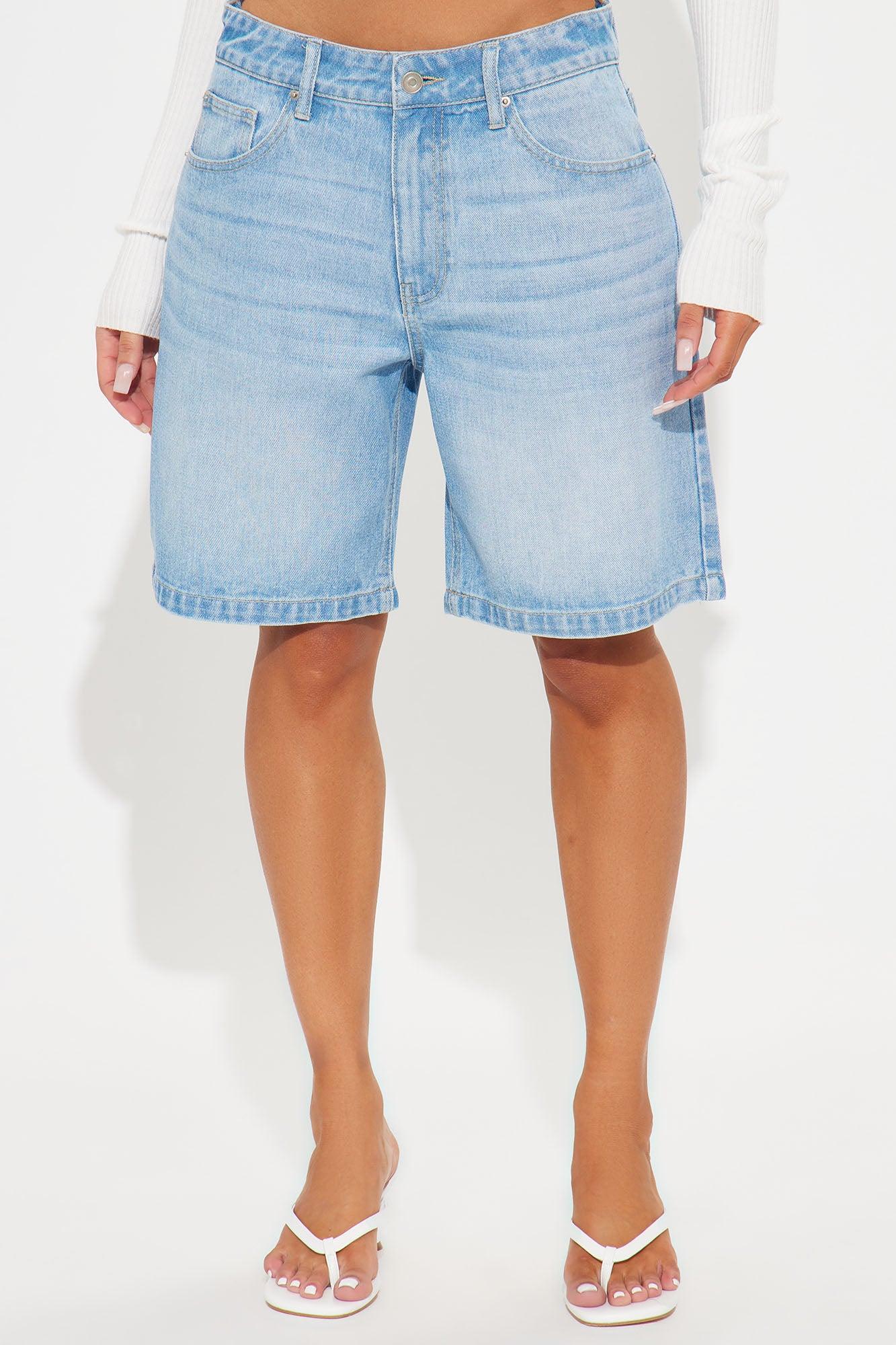 All Day Non Stretch Denim Jorts - Light Wash Product Image