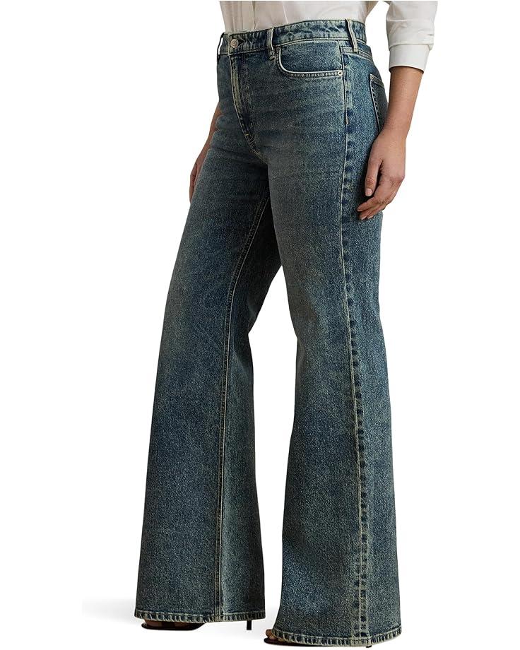 Plus Size High-Rise Wide-Leg Cropped Jeans Product Image