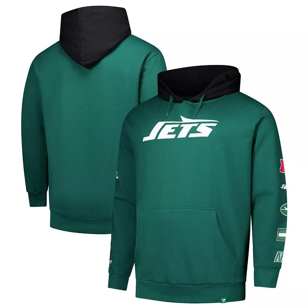 Men's Fanatics Green New York Jets Big & Tall Patched Out Pullover Hoodie,  Product Image