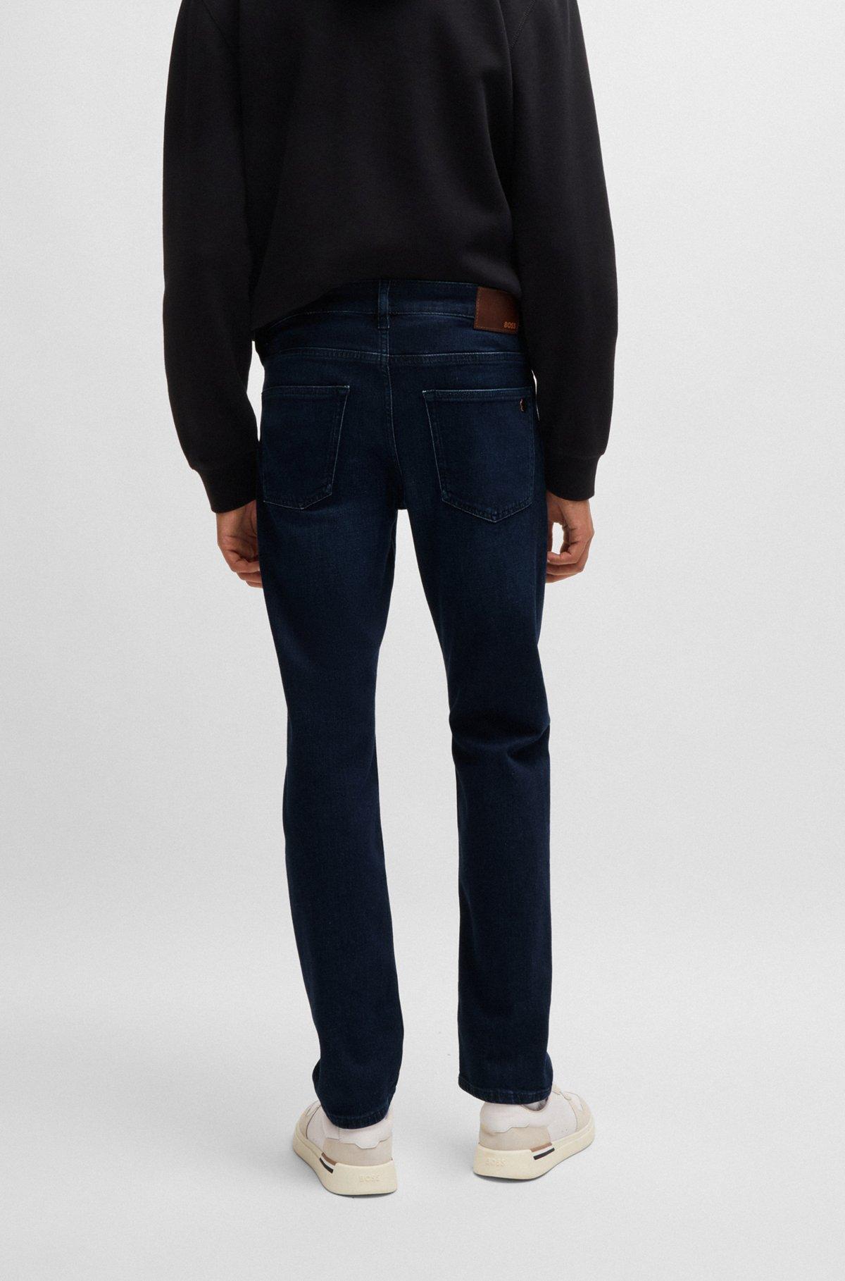 BOSS - Slim-fit jeans in blue comfort-stretch denim - Dark Blue Product Image