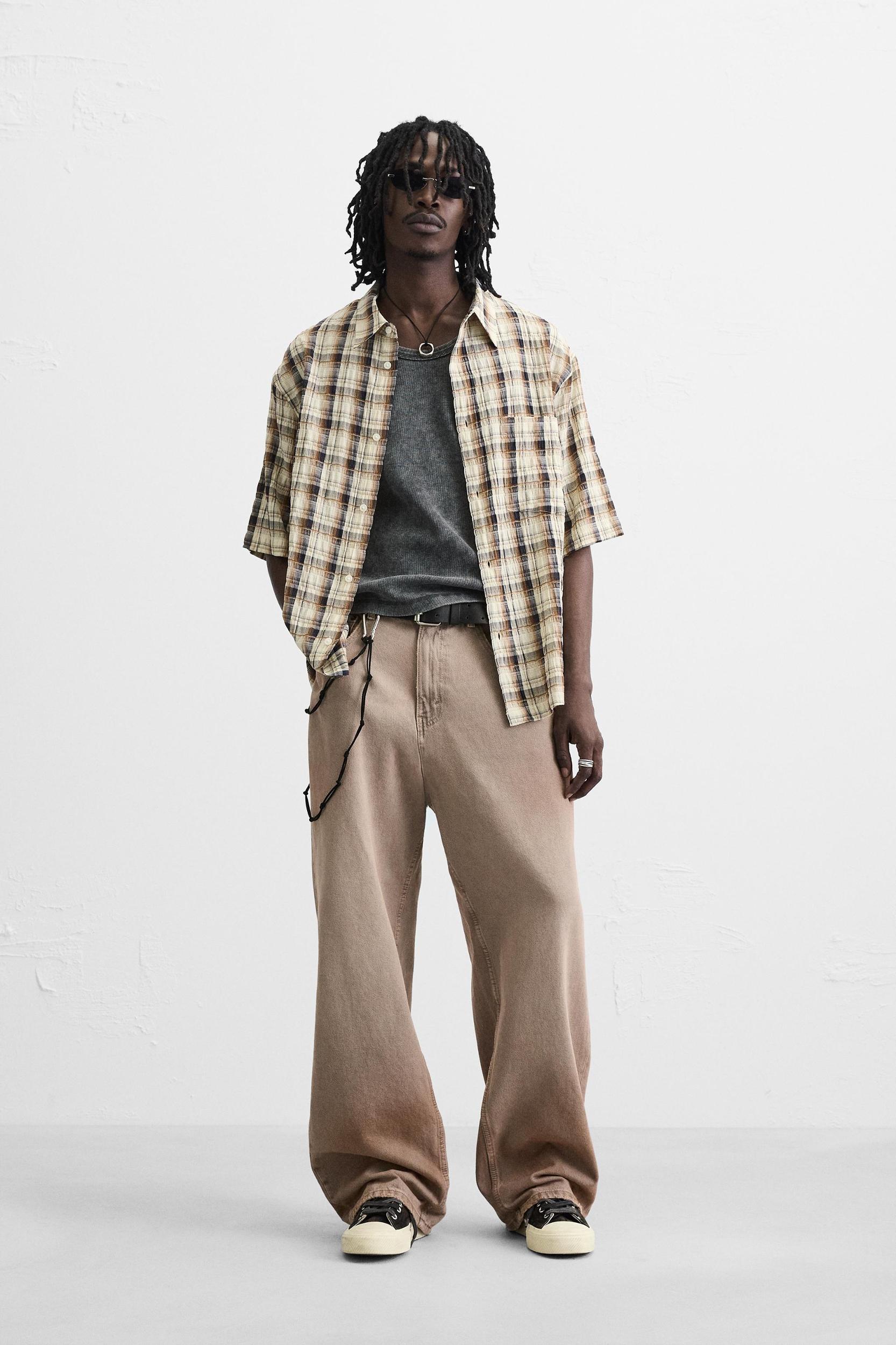 TEXTURED PLAID SHIRT Product Image