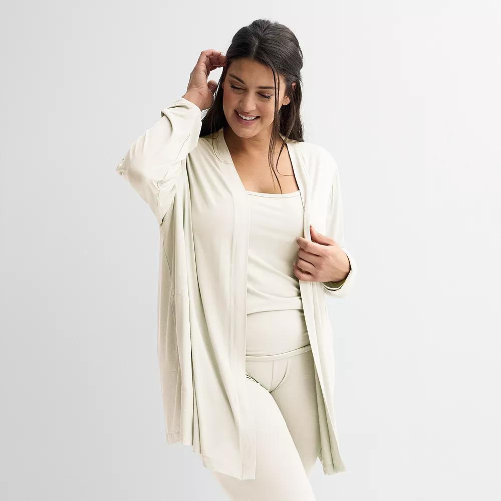 Plus Size Sonoma Goods For Life® Sleep Wrap, Women's, Size: 1XL, Ivory Silk Product Image