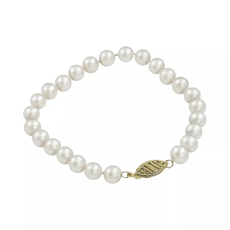 PearLustre by Imperial 10k Gold Freshwater Cultured Pearl Bracelet - 8-in., Women's,  Product Image