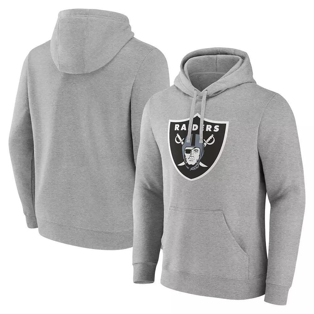 Men's Fanatics Heather Gray Las Vegas Raiders Deliver Fleece Pullover Hoodie, Size: Small, Lvr Grey Product Image