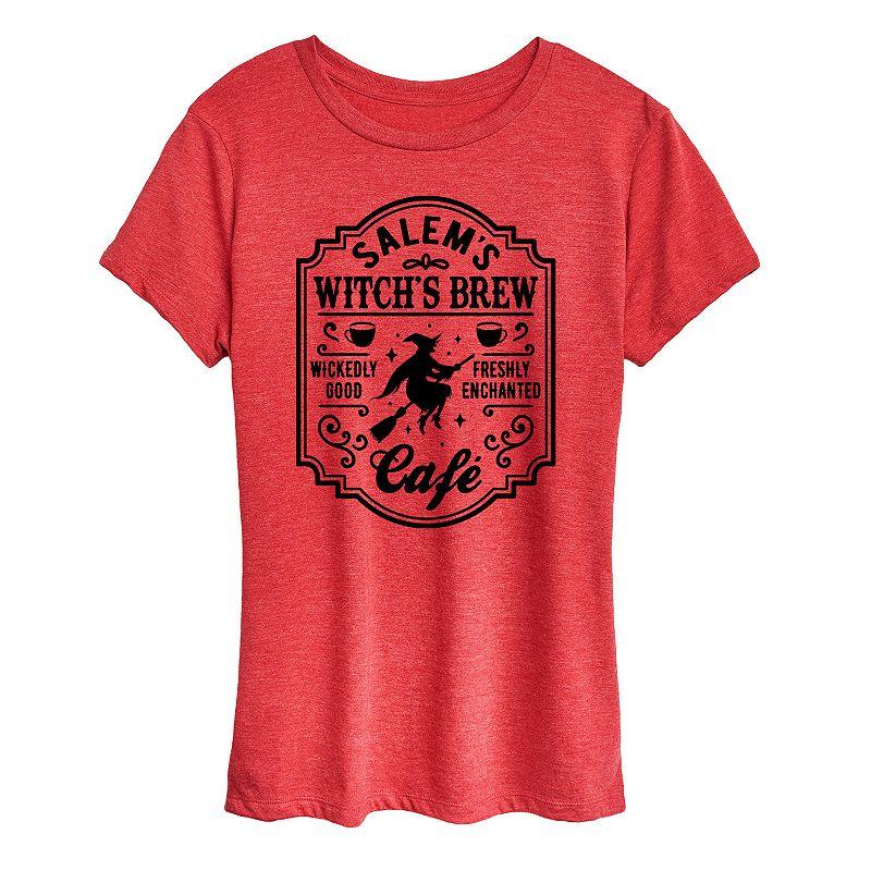 Women's Salems Witchs Brew Cafe Halloween Tee, Girl's,  Product Image