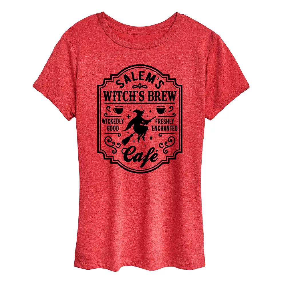 Women's Salems Witchs Brew Cafe Halloween Tee, Girl's,  Product Image