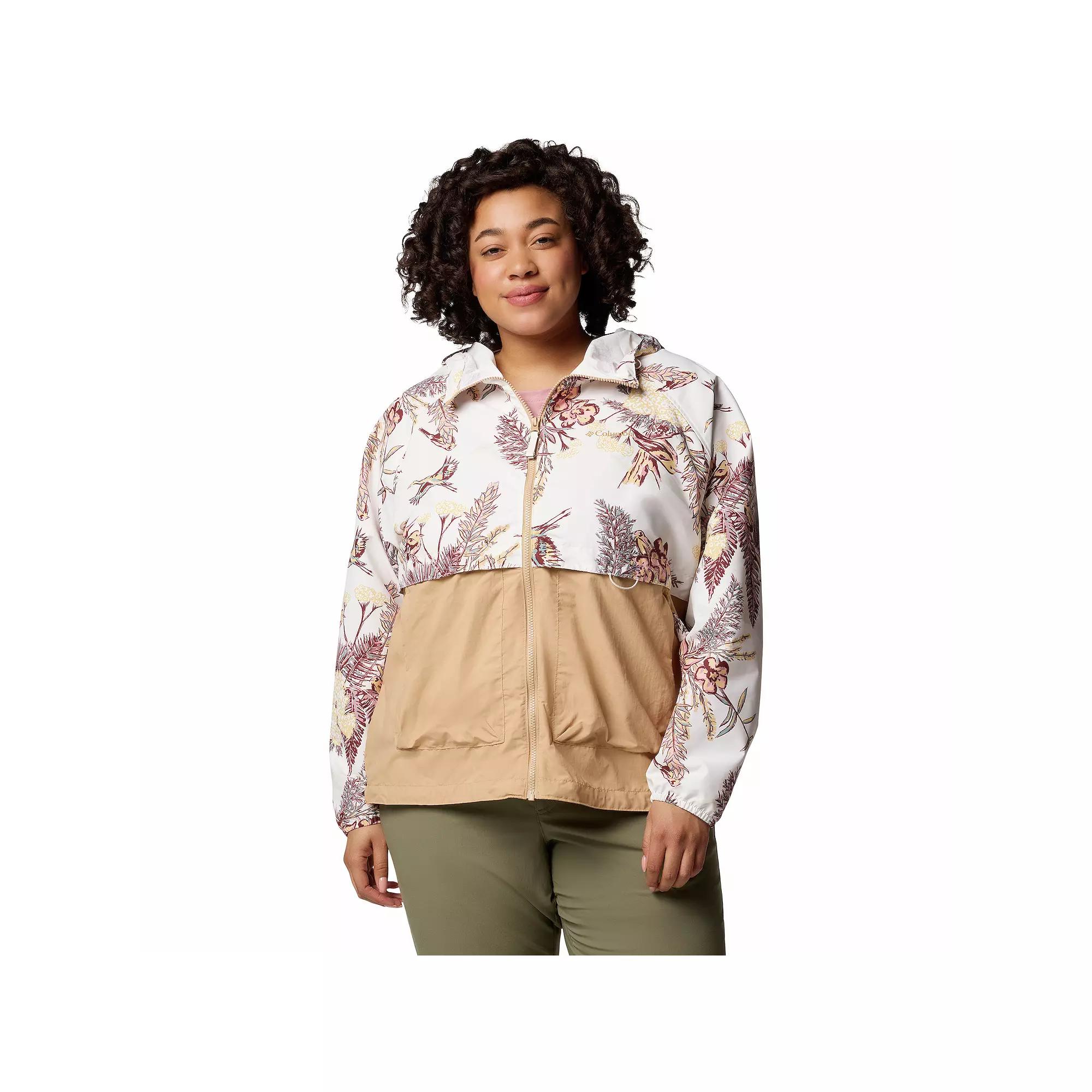 Columbia Women's Spire Valley Printed Windbreaker - Plus Size- Product Image