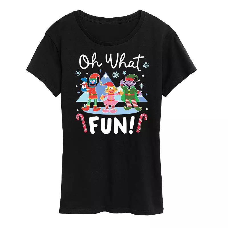 Women's Sesame Street Oh What Fun Graphic Tee, Girl's,  Product Image
