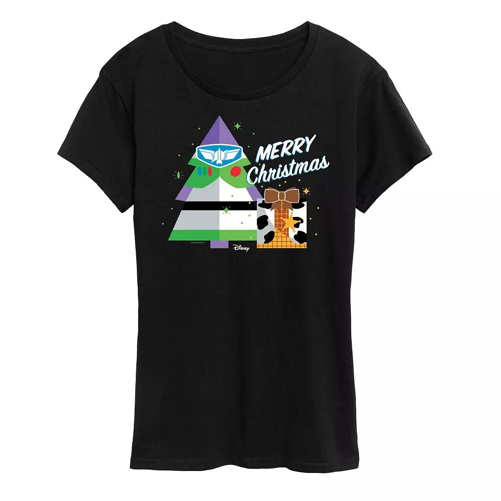 Disney / Pixar's Toy Story Women's Merry Christmas Graphic Tee, Girl's,  Product Image