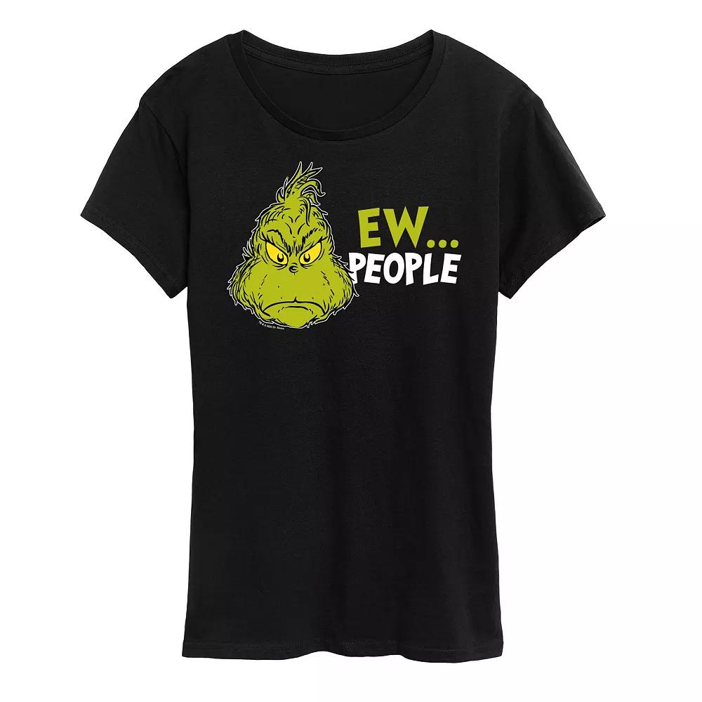 Women's Dr. Seuss The Grinch Ew People Graphic Tee, Girl's,  Product Image