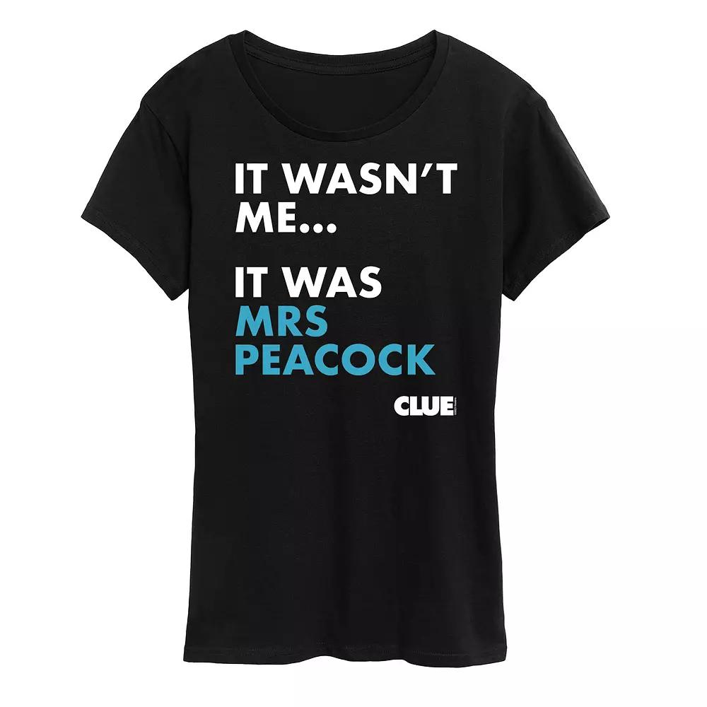 Women's Clue It Was Mrs. Peacock Graphic Tee,  Product Image