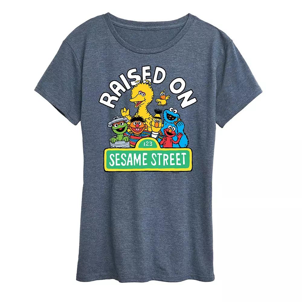Women's Sesame Street Raised Graphic Tee, Girl's,  Product Image