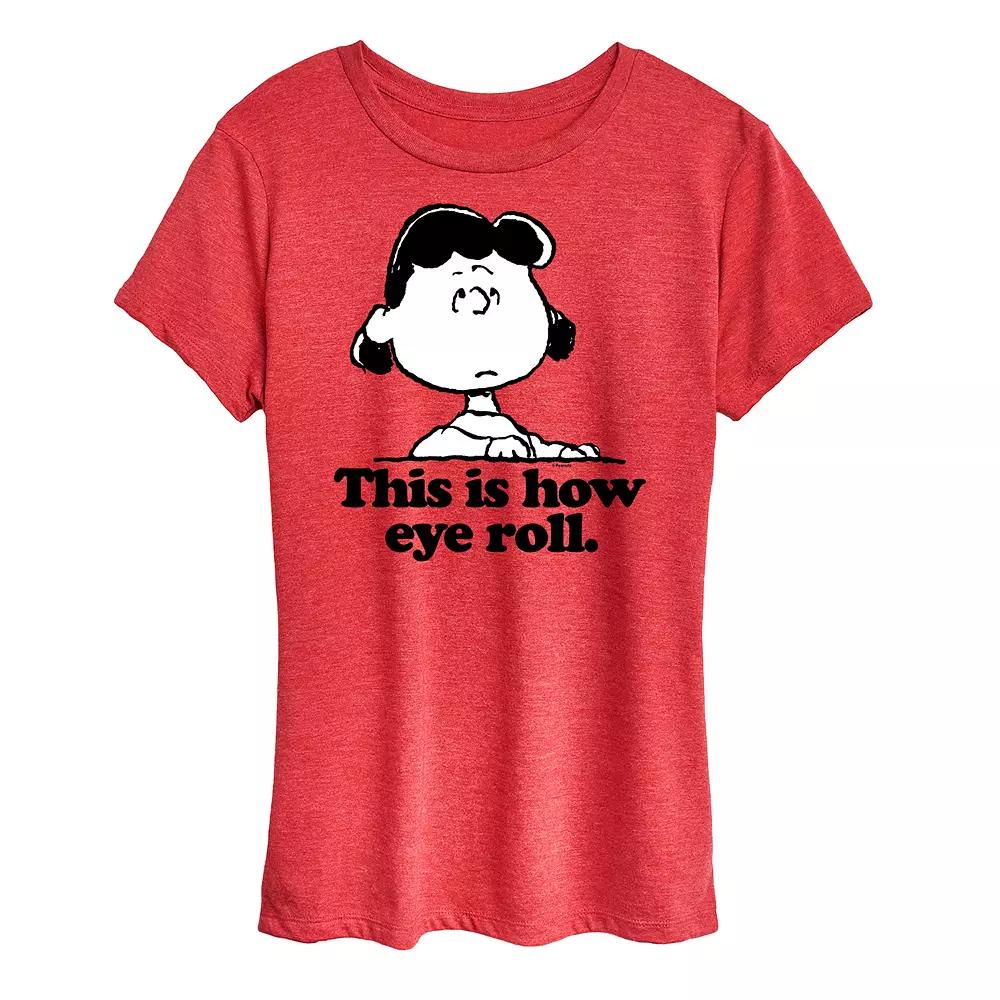 Women's Peanuts Lucy This Is How Eye Roll Graphic Tee,  Product Image