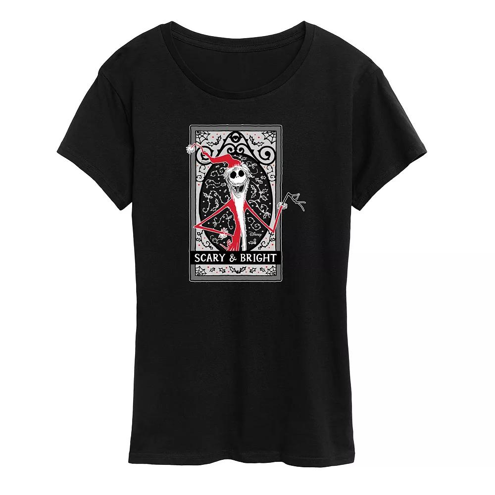 Disney's Nightmare Before Christmas Women's Scary And Bright Graphic Tee, Girl's,  Product Image