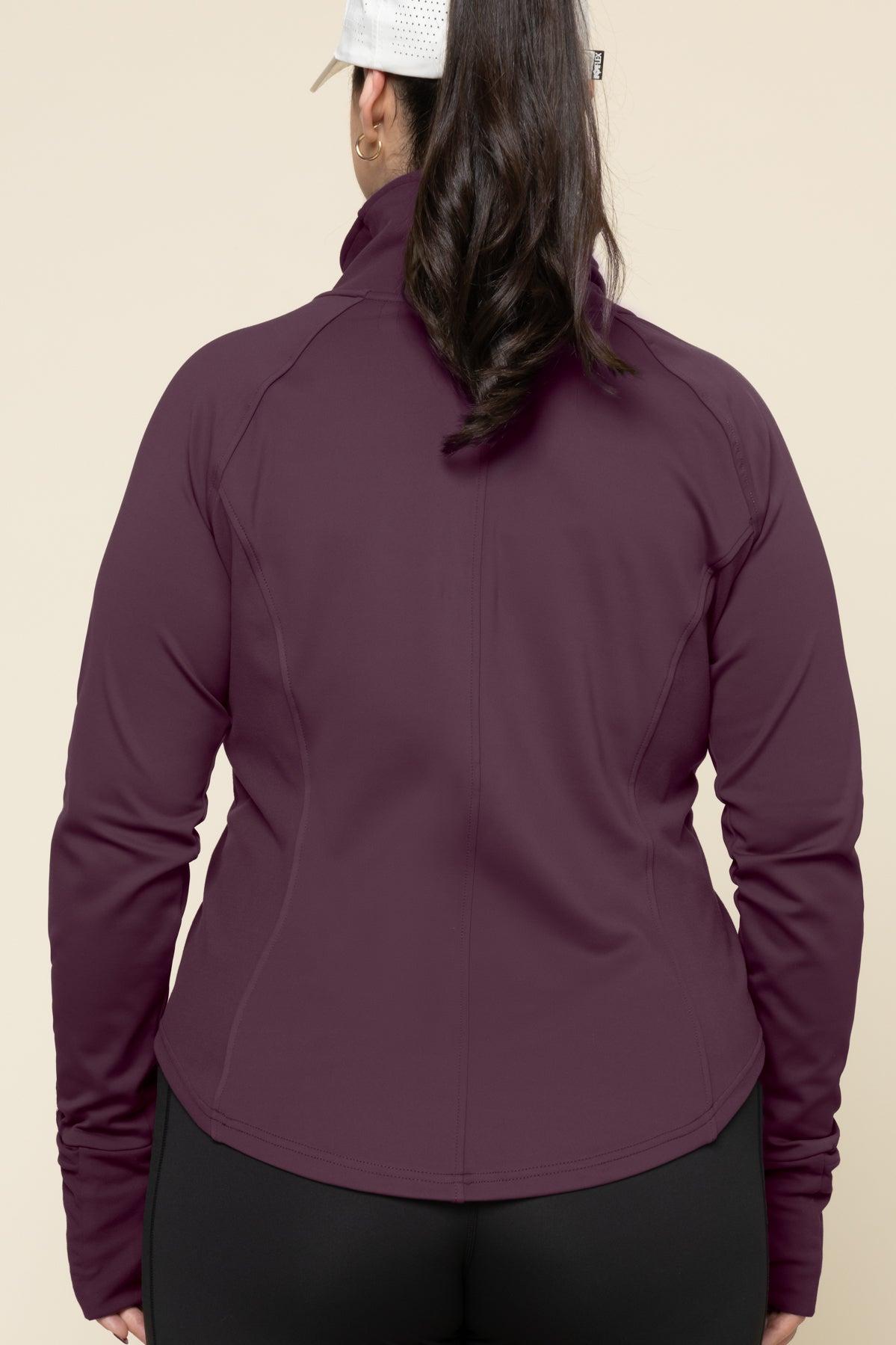 Chasing Pavements Mockneck Pullover - Aubergine Product Image