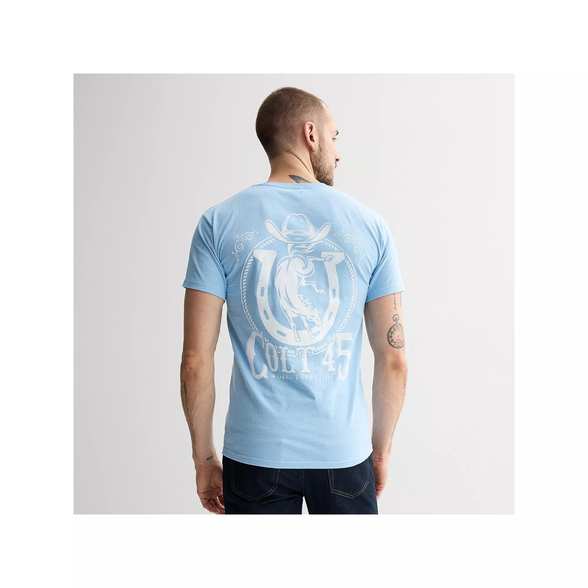 Men's Colt 45 Western Graphic Tee, Size: XL, Blue Fog Product Image