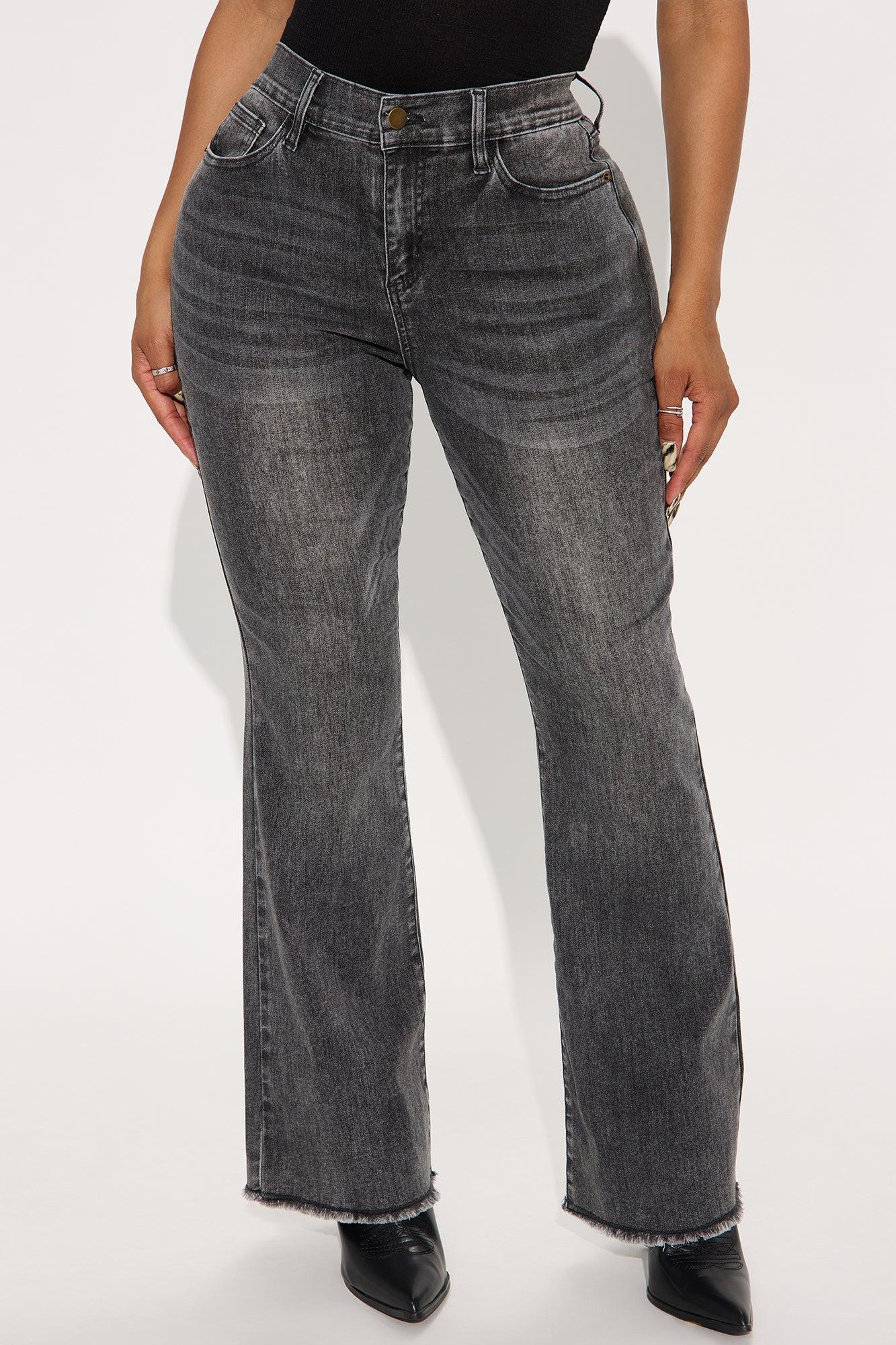 Petite Best Behavior Stretch Flare Jean - Black Wash Female Product Image