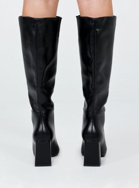 Vesper Knee High Boots Black Product Image