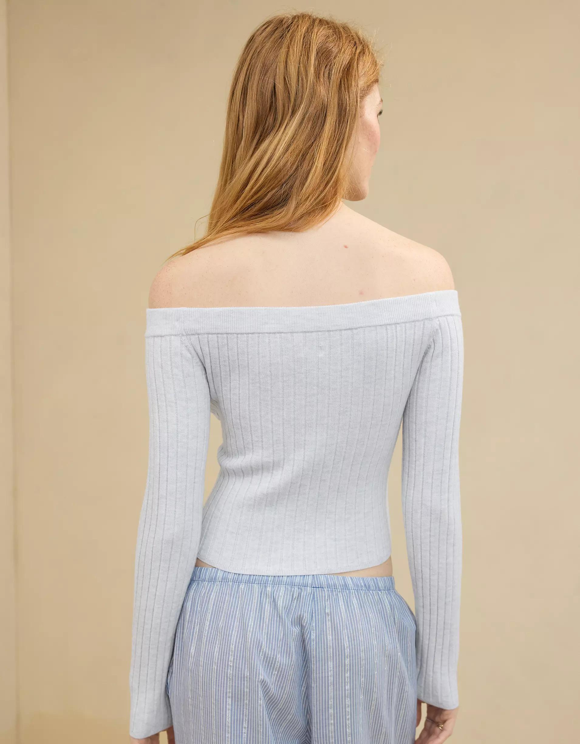 Aerie Late Night Cold Shoulder Sweater Product Image
