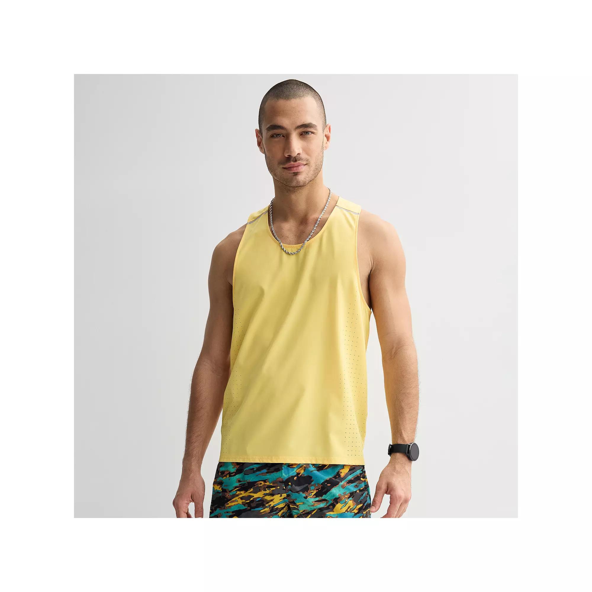 Men's Tek Gear® Run Tank, Size: XXL, Cheesy Yellow Product Image