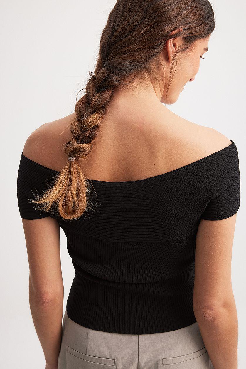 Knitted Off Shoulder Top Product Image