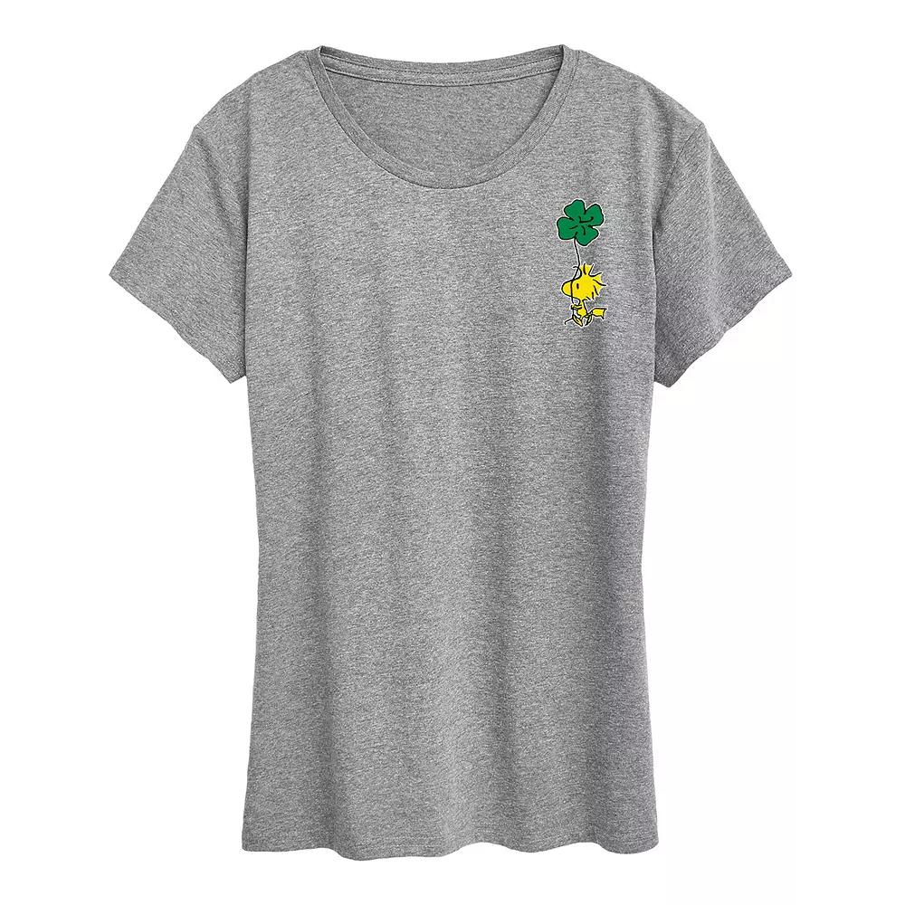 Women's Peanuts Woodstock Clover Graphic Tee,  Product Image