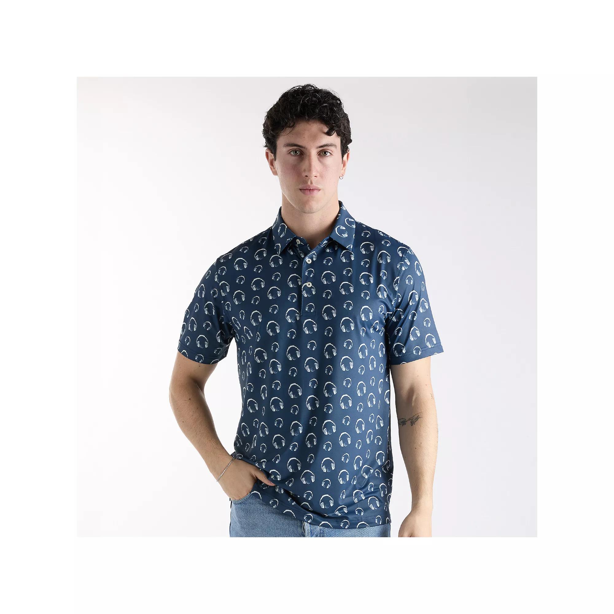 Mens SwingJuice Golf & Hip Hop Polo Blue Product Image