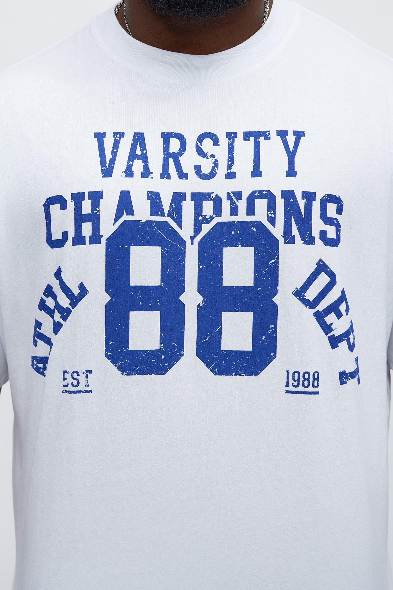 Varsity Champs 88 Boxy Short Sleeve Tee - White Male Product Image