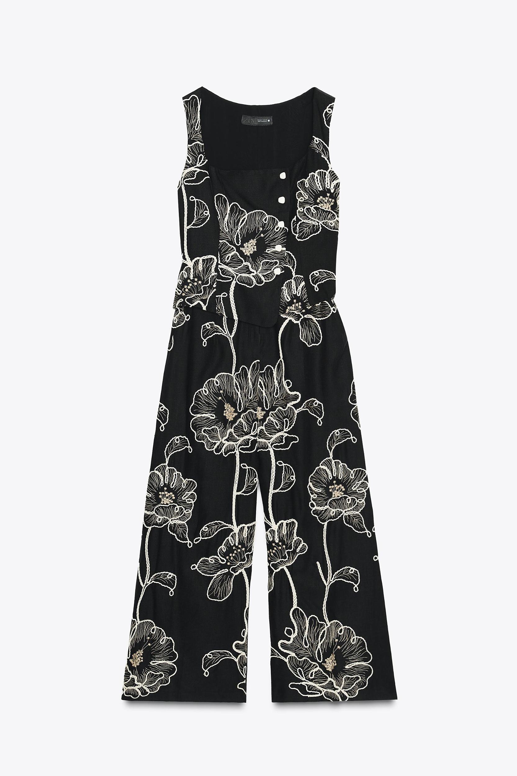 FLORAL EMBROIDERED JUMPSUIT Product Image